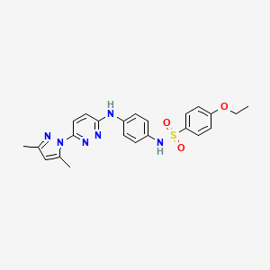 molecular formula C23H24N6O3S B2483056 N-(4-((6-(3,5-二甲基-1H-吡唑-1-基)哒嗪-3-基)氨基)苯基)-4-乙氧基苯磺酰胺 CAS No. 1013769-86-2