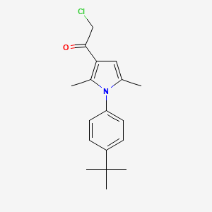 molecular formula C18H22ClNO B2483057 1-[1-(4-叔丁基苯基)-2,5-二甲基-1H-吡咯-3-基]-2-氯乙酮 CAS No. 923854-43-7