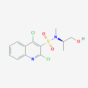 molecular formula C13H14Cl2N2O3S B2483062 2,4-Dichloro-N-[(2R)-1-hydroxypropan-2-yl]-N-methylquinoline-3-sulfonamide CAS No. 2223090-33-1