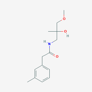 molecular formula C14H21NO3 B2483065 N-(2-hydroxy-3-methoxy-2-methylpropyl)-2-(m-tolyl)acetamide CAS No. 1334368-95-4