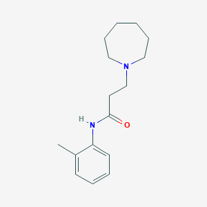 molecular formula C16H24N2O B248307 3-(azepan-1-yl)-N-(2-methylphenyl)propanamide 