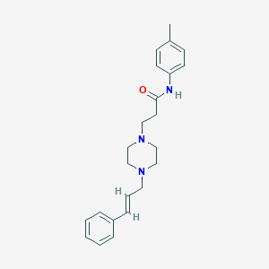 N-(4-methylphenyl)-3-{4-[(2E)-3-phenyl-2-propenyl]-1-piperazinyl}propanamide