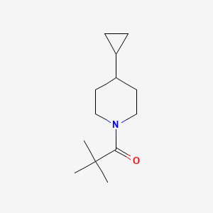 molecular formula C13H23NO B2483083 1-(4-Cyclopropylpiperidin-1-yl)-2,2-dimethylpropan-1-one CAS No. 2281720-84-9