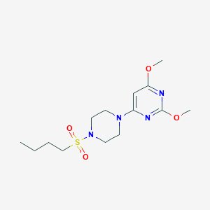 molecular formula C14H24N4O4S B2483091 4-(4-(Butylsulfonyl)piperazin-1-yl)-2,6-dimethoxypyrimidine CAS No. 1021073-77-7