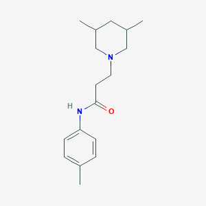 molecular formula C17H26N2O B248310 3-(3,5-Dimethyl-piperidin-1-yl)-N-p-tolyl-propionamide 