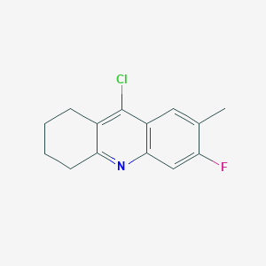 molecular formula C14H13ClFN B2483100 9-Chloro-6-fluoro-7-methyl-1,2,3,4-tetrahydroacridine CAS No. 1909324-65-7