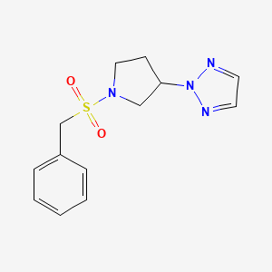 molecular formula C13H16N4O2S B2483101 2-(1-(苄基磺酰)吡咯烷-3-基)-2H-1,2,3-三唑 CAS No. 2034491-13-7