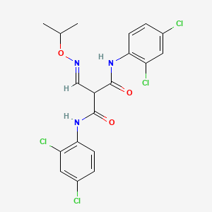 molecular formula C19H17Cl4N3O3 B2483104 N~1~,N~3~-bis(2,4-dichlorophenyl)-2-[(isopropoxyimino)methyl]malonamide CAS No. 306978-31-4