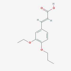 molecular formula C14H18O4 B2483109 3-(3-乙氧基-4-丙氧基苯基)丙-2-烯酸 CAS No. 92864-99-8