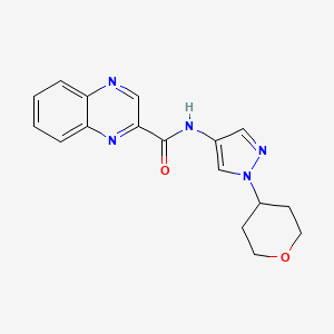 N-(1-(tetrahydro-2H-pyran-4-yl)-1H-pyrazol-4-yl)quinoxaline-2-carboxamide