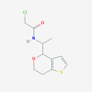 2-Chloro-N-[1-(6,7-dihydro-4H-thieno[3,2-c]pyran-4-yl)ethyl]acetamide