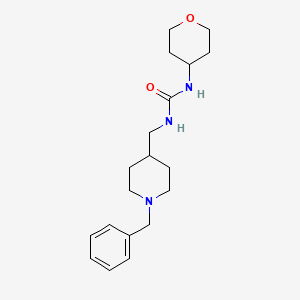 molecular formula C19H29N3O2 B2483119 1-((1-benzylpiperidin-4-yl)methyl)-3-(tetrahydro-2H-pyran-4-yl)urea CAS No. 2034228-11-8