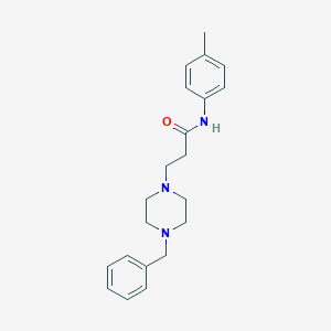3-(4-benzylpiperazin-1-yl)-N-(4-methylphenyl)propanamide