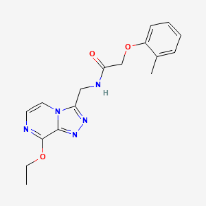 molecular formula C17H19N5O3 B2483125 N-((8-乙氧-[1,2,4]三唑并[4,3-a]吡嘧啉-3-基)甲基)-2-(邻甲苯氧基)乙酰胺 CAS No. 2034415-13-7