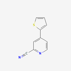 4-(Thiophen-2-YL)pyridine-2-carbonitrile