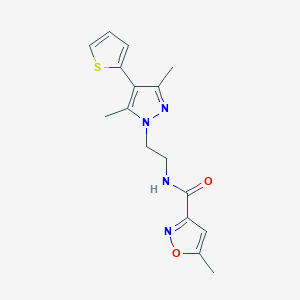N-(2-(3,5-dimethyl-4-(thiophen-2-yl)-1H-pyrazol-1-yl)ethyl)-5-methylisoxazole-3-carboxamide