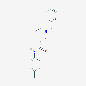 3-[benzyl(ethyl)amino]-N-(4-methylphenyl)propanamide