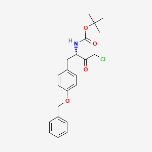 molecular formula C22H26ClNO4 B2483140 (S)-tert-Butyl (1-(4-(benzyloxy)phenyl)-4-chloro-3-oxobutan-2-yl)carbamate CAS No. 152438-62-5