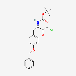 molecular formula C22H26ClNO4 B2483140 (S)-tert-Butyl-(1-(4-(Benzyloxy)phenyl)-4-chlor-3-oxobutan-2-yl)carbamát CAS No. 152438-62-5