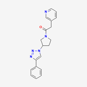 1-(3-(4-phenyl-1H-1,2,3-triazol-1-yl)pyrrolidin-1-yl)-2-(pyridin-3-yl)ethanone