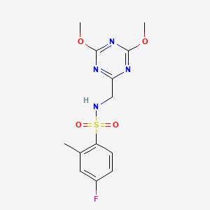 N-((4,6-dimethoxy-1,3,5-triazin-2-yl)methyl)-4-fluoro-2-methylbenzenesulfonamide