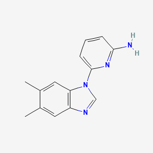 6-(5,6-dimethyl-1H-benzimidazol-1-yl)pyridin-2-amine