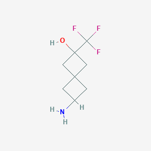 molecular formula C8H12F3NO B2483165 6-Amino-2-(trifluoromethyl)spiro[3.3]heptan-2-ol CAS No. 2133362-43-1