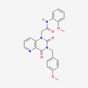 molecular formula C24H22N4O5 B2483172 2-(3-(4-methoxybenzyl)-2,4-dioxo-3,4-dihydropyrido[3,2-d]pyrimidin-1(2H)-yl)-N-(2-methoxyphenyl)acetamide CAS No. 921797-76-4