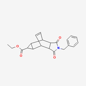 Ethyl 4-benzyl-3,5-dioxo-4-azatetracyclo[5.3.2.0^{2,6}.0^{8,10}]dodec-11-ene-9-carboxylate