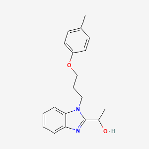 molecular formula C19H22N2O2 B2483184 1-[1-(3-对甲苯氧基-丙基)-1H-苯并咪唑-2-基]-乙醇 CAS No. 615279-92-0