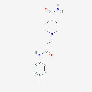 molecular formula C16H23N3O2 B248319 1-(2-p-Tolylcarbamoyl-ethyl)-piperidine-4-carboxylic acid amide 