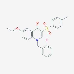 6-ethoxy-1-(2-fluorobenzyl)-3-tosylquinolin-4(1H)-one