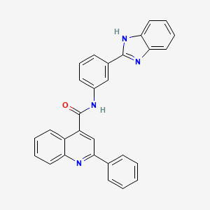 molecular formula C29H20N4O B2483203 N-(3-(1H-苯并[d]咪唑-2-基)苯基)-2-苯基喹啉-4-羧酰胺 CAS No. 477493-48-4