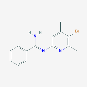 molecular formula C14H14BrN3 B2483205 Benzamidine,n-(5-bromo-4,6-dimethyl-2-pyridinyl)- CAS No. 185208-79-1