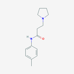 molecular formula C14H20N2O B248321 N-(4-methylphenyl)-3-(1-pyrrolidinyl)propanamide 