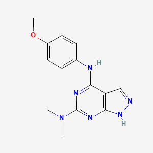 N4-(4-methoxyphenyl)-N6,N6-dimethyl-1H-pyrazolo[3,4-d]pyrimidine-4,6-diamine