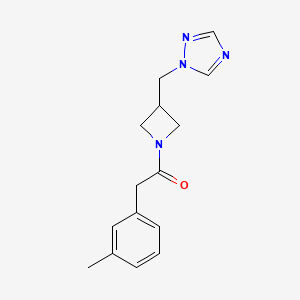 1-(3-((1H-1,2,4-triazol-1-yl)methyl)azetidin-1-yl)-2-(m-tolyl)ethan-1-one