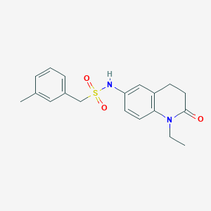 molecular formula C19H22N2O3S B2483219 N-(1-乙基-2-氧代-1,2,3,4-四氢喹啉-6-基)-1-(间甲苯基)甲磺酰胺 CAS No. 922080-17-9