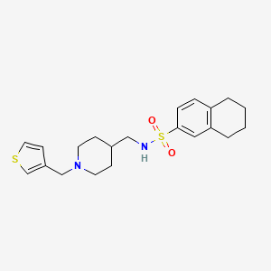 N-((1-(thiophen-3-ylmethyl)piperidin-4-yl)methyl)-5,6,7,8-tetrahydronaphthalene-2-sulfonamide