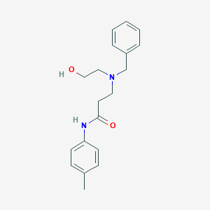molecular formula C19H24N2O2 B248323 3-[benzyl(2-hydroxyethyl)amino]-N-(4-methylphenyl)propanamide 