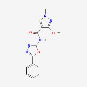 3-methoxy-1-methyl-N-(5-phenyl-1,3,4-oxadiazol-2-yl)-1H-pyrazole-4-carboxamide
