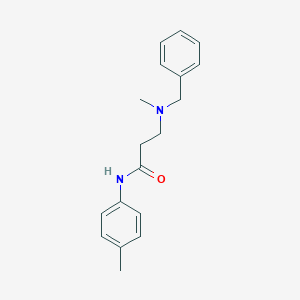 molecular formula C18H22N2O B248324 3-[benzyl(methyl)amino]-N-(4-methylphenyl)propanamide 