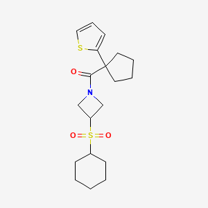 (3-(Cyclohexylsulfonyl)azetidin-1-yl)(1-(thiophen-2-yl)cyclopentyl)methanone