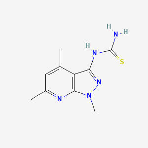 molecular formula C10H13N5S B2483246 {1,4,6-trimethyl-1H-pyrazolo[3,4-b]pyridin-3-yl}thiourea CAS No. 1797349-62-2