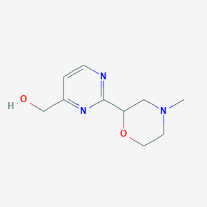 molecular formula C10H15N3O2 B2483257 (2-(4-Metilmorfolin-2-il)pirimidin-4-il)metanol CAS No. 1511239-38-5