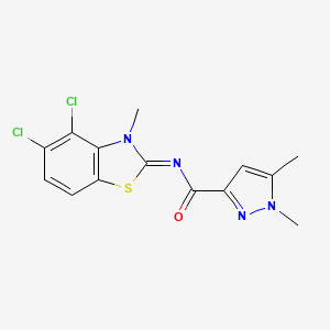 (Z)-N-(4,5-dichloro-3-methylbenzo[d]thiazol-2(3H)-ylidene)-1,5-dimethyl-1H-pyrazole-3-carboxamide