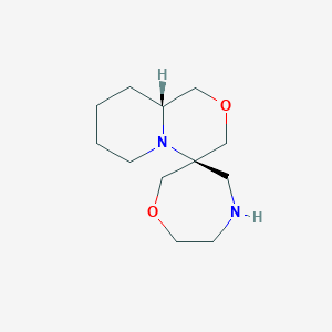molecular formula C12H22N2O2 B2483262 (6S,9'Ar)-spiro[1,4-oxazepane-6,4'-3,6,7,8,9,9a-hexahydro-1H-pyrido[2,1-c][1,4]oxazine] CAS No. 2248209-43-8
