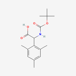 molecular formula C16H23NO4 B2483265 2-((叔丁氧羰基)氨基)-2-间苯基乙酸 CAS No. 1404638-84-1