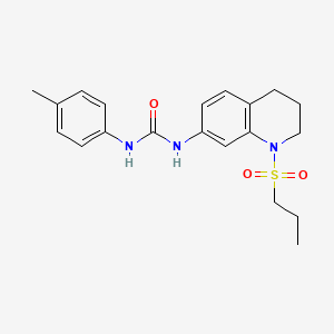 1-(1-(Propylsulfonyl)-1,2,3,4-tetrahydroquinolin-7-yl)-3-(p-tolyl)urea
