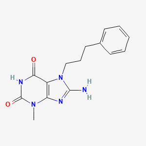 8-amino-3-methyl-7-(3-phenylpropyl)-1H-purine-2,6(3H,7H)-dione